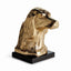 Napa Champagne Gold/black DISTINGUISHED DOG BUST SCULPTURE