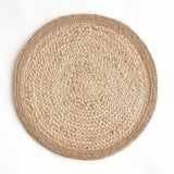 Napa Natural/taupe JUTE COIL ROUND PLACEMATS, SET OF 8