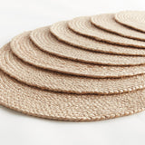 Napa Natural JUTE COIL ROUND PLACEMATS, SET OF 8