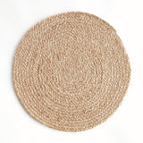 Napa Natural JUTE COIL ROUND PLACEMATS, SET OF 8