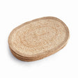 Napa Natural/taupe JUTE COIL OVAL PLACEMATS, SET OF 8