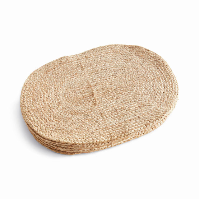 Napa Natural JUTE COIL OVAL PLACEMATS, SET OF 8