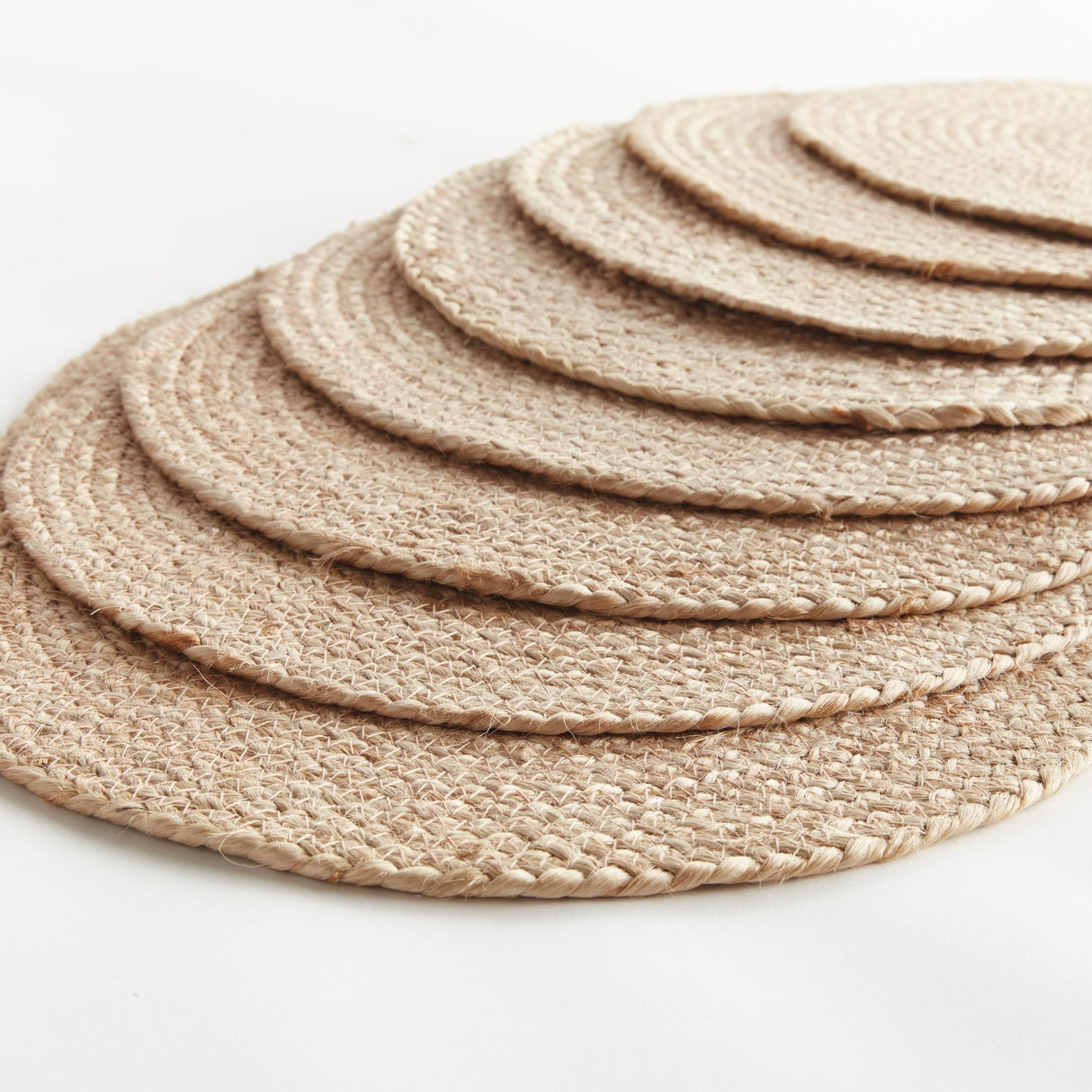 Napa Natural JUTE COIL OVAL PLACEMATS, SET OF 8