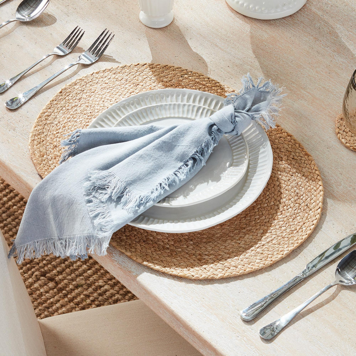 Napa Natural JUTE COIL OVAL PLACEMATS, SET OF 8