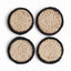 Napa Natural/black JUTE COASTERS, SET OF 4