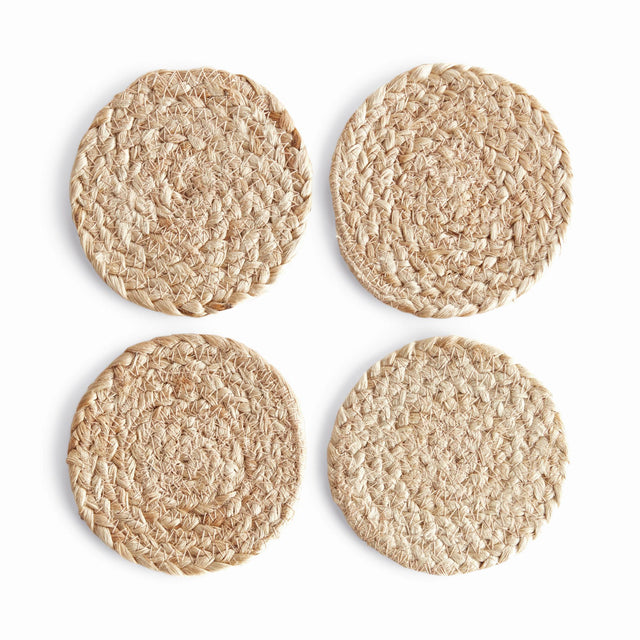 Napa Natural JUTE COASTERS, SET OF 4
