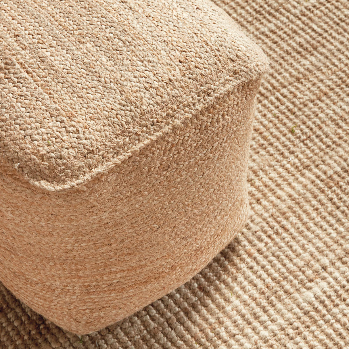 Napa Natural JUTE SQUARE POUF
