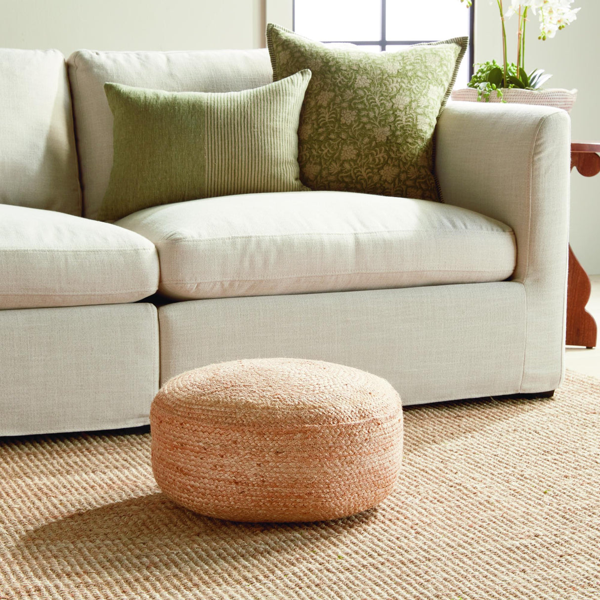 Napa Natural JUTE ROUND POUF