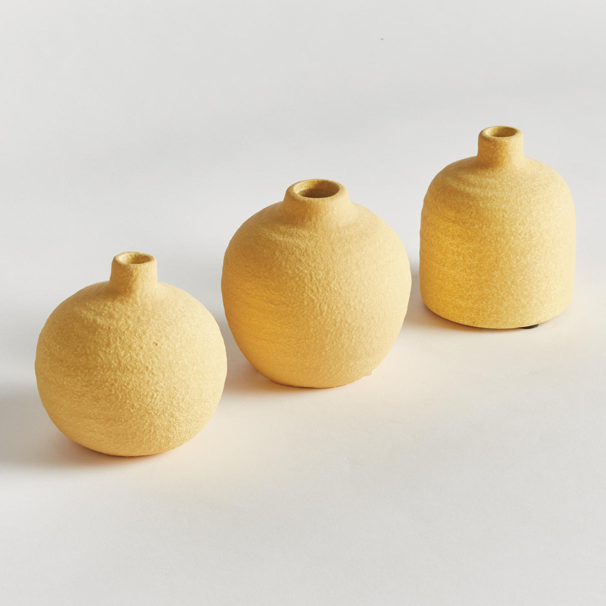 Napa Mustard JORDAN BUD VASES, SET OF 3