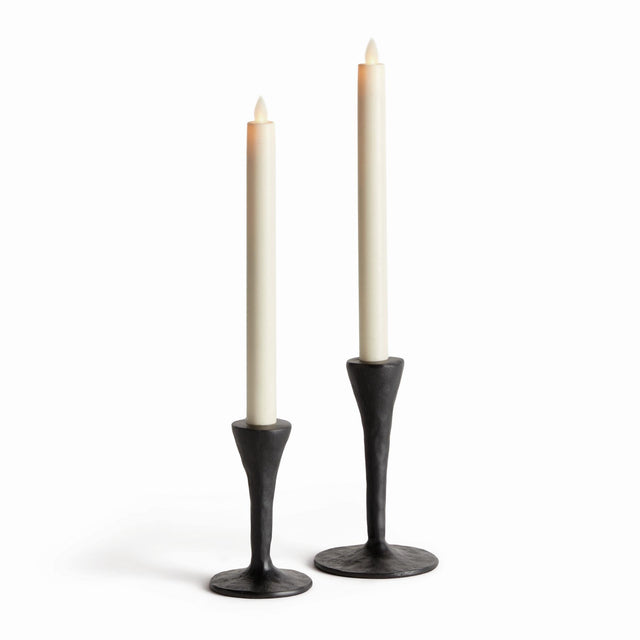 Napa Black NOAH TAPER HOLDERS, SET OF 2