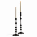 Napa Black NICHOLAS TAPER HOLDERS, SET OF 2