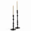 Napa Black NICHOLAS TAPER HOLDERS, SET OF 2