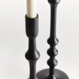 Napa Black NICHOLAS TAPER HOLDERS, SET OF 2