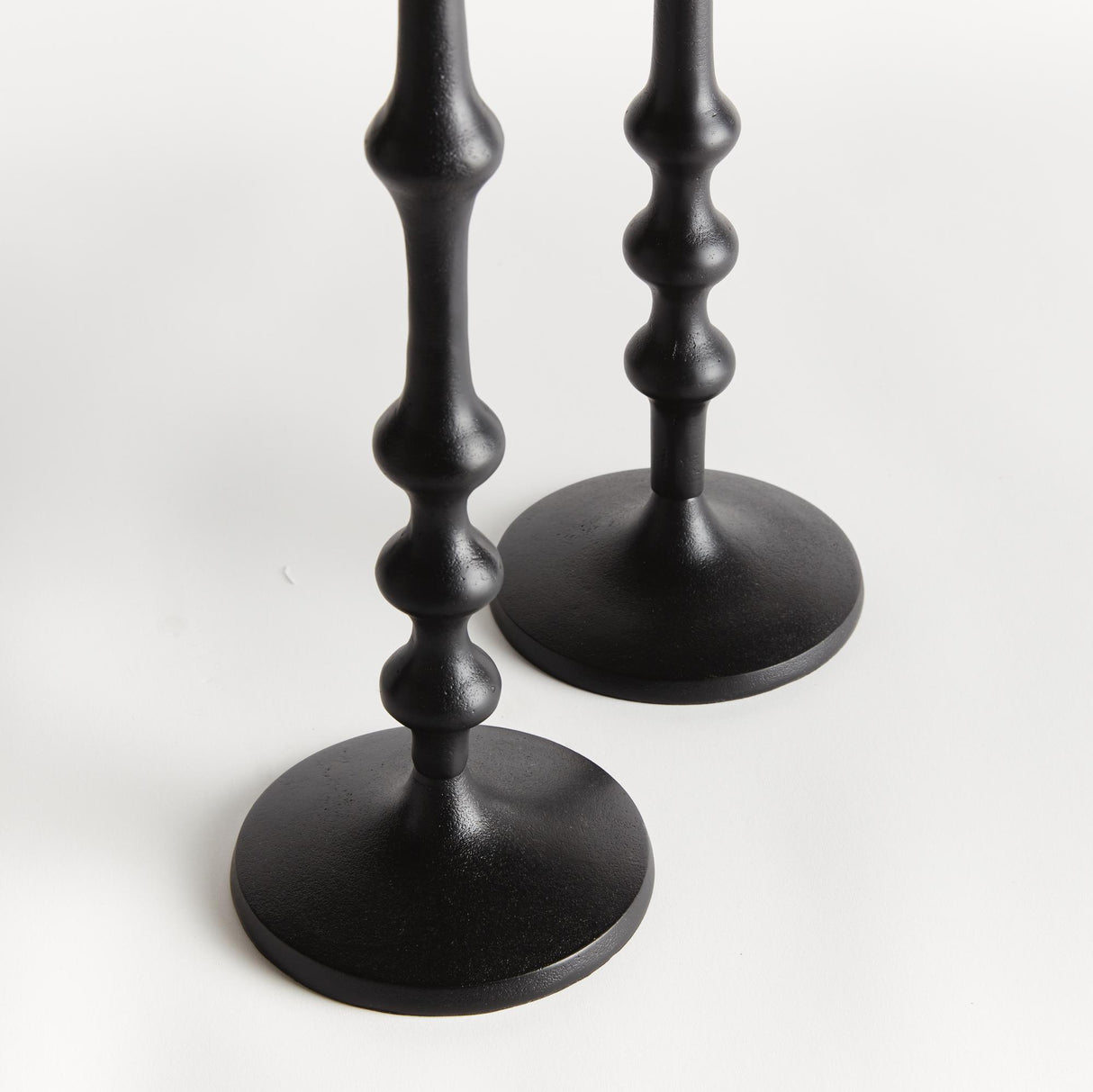 Napa Black NICHOLAS TAPER HOLDERS, SET OF 2