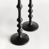 Napa Black NICHOLAS TAPER HOLDERS, SET OF 2