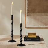 Napa Black NICHOLAS TAPER HOLDERS, SET OF 2