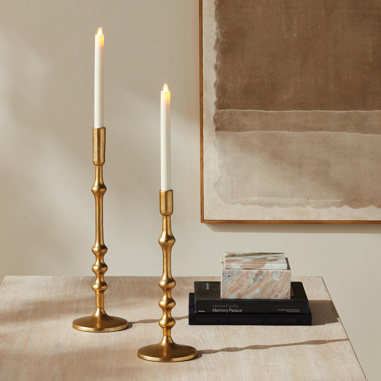Napa Gold NICHOLAS TAPER HOLDERS, SET OF 2