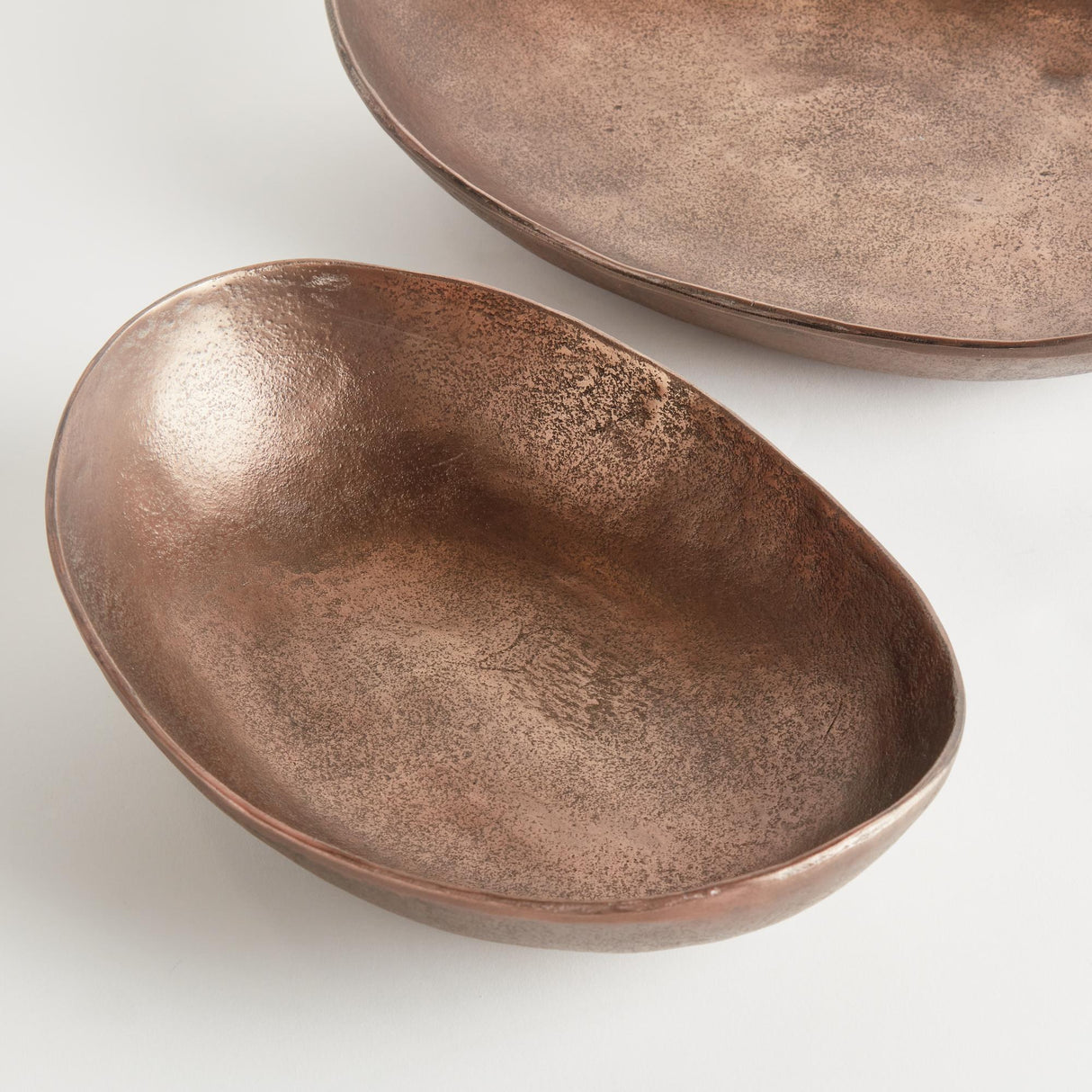Napa Brown JANAE OVAL DECORATIVE BOWLS, SET OF 2
