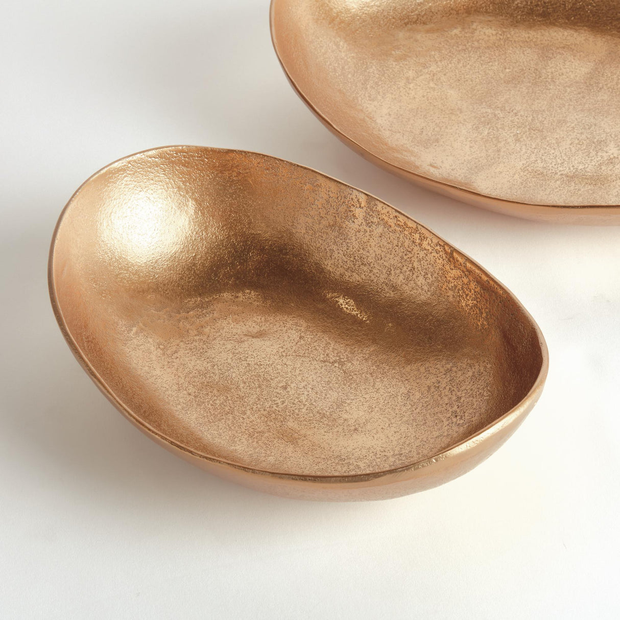 Napa Gold JANAE OVAL DECORATIVE BOWLS, SET OF 2