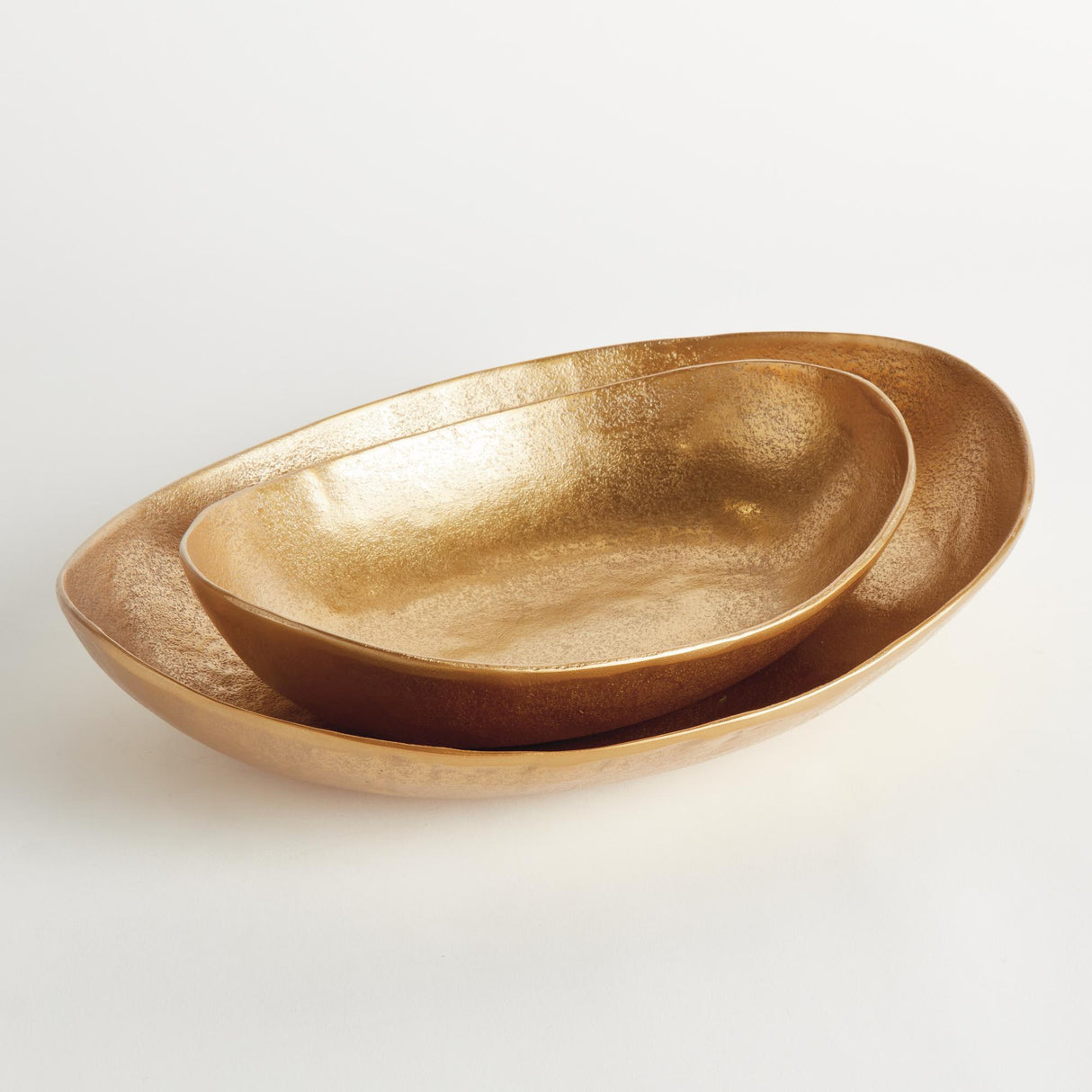 Napa Gold JANAE OVAL DECORATIVE BOWLS, SET OF 2