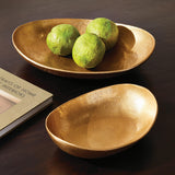 Napa Gold JANAE OVAL DECORATIVE BOWLS, SET OF 2