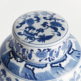 Napa Blue and White BARCLAY BUTERA DYNASTY BLOSSOM LIDDED JAR