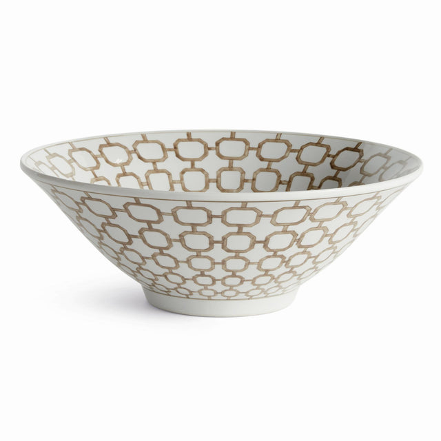 Napa Brown and white PROVINCE LINK DECORATIVE BOWL