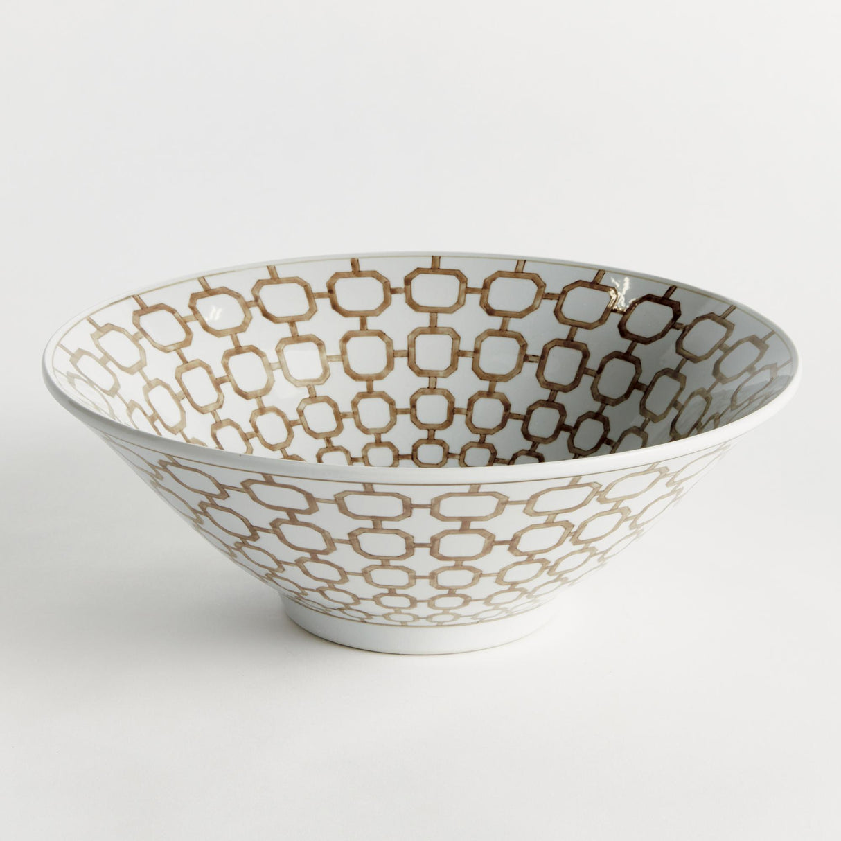 Napa Brown and white PROVINCE LINK DECORATIVE BOWL