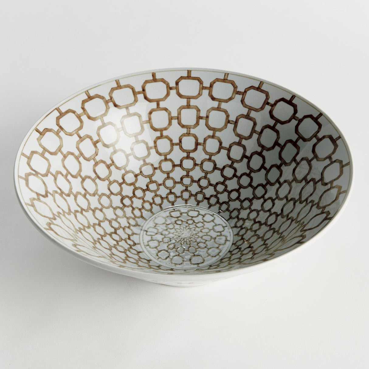 Napa Brown and white PROVINCE LINK DECORATIVE BOWL