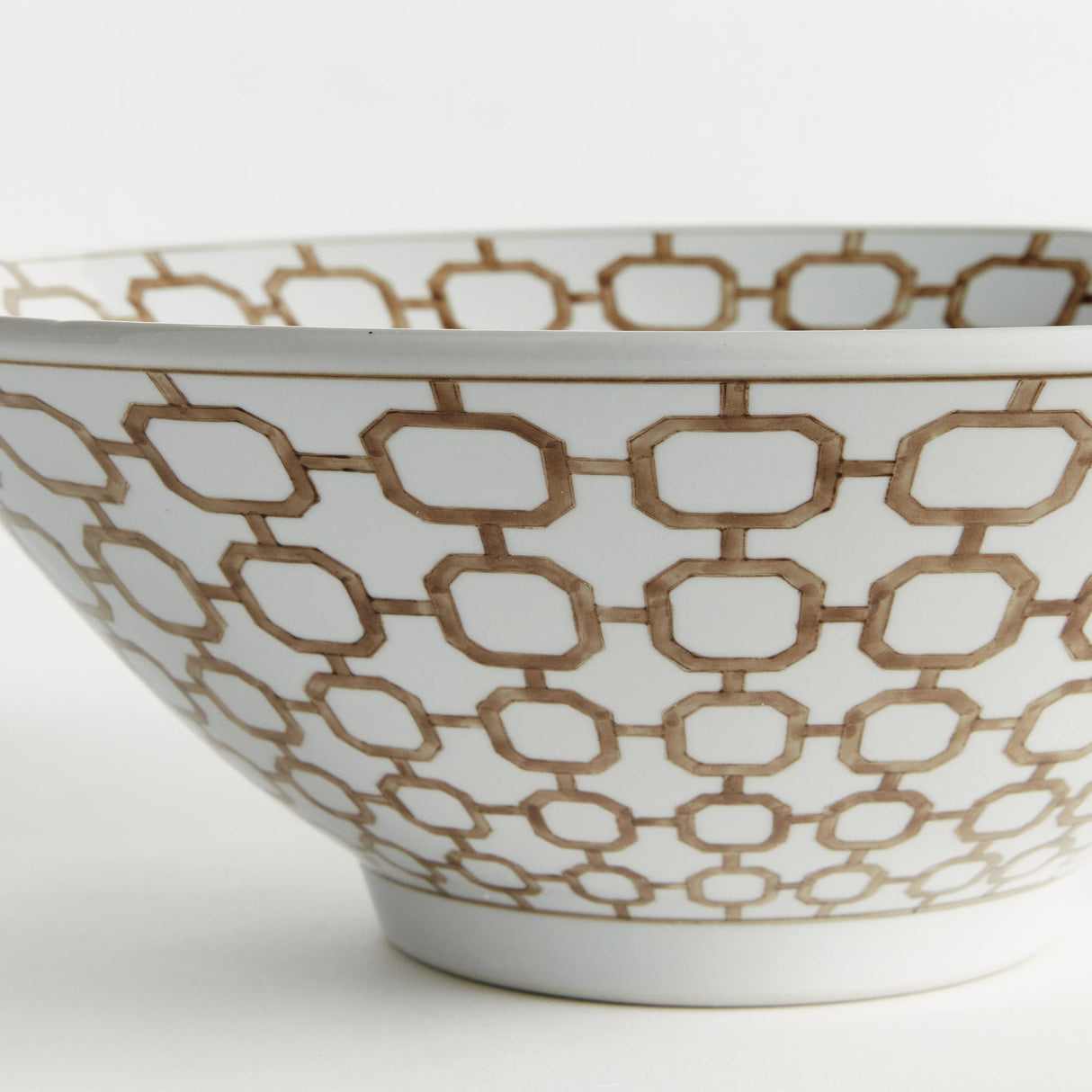 Napa Brown and white PROVINCE LINK DECORATIVE BOWL