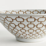 Napa Brown and white PROVINCE LINK DECORATIVE BOWL