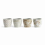 Napa Brown and white PROVINCE POTS, SET OF 4
