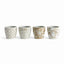 Napa Brown and white PROVINCE POTS, SET OF 4
