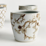 Napa Brown and white PROVINCE POTS, SET OF 4