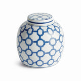 Napa Blue and white BB DYNASTY LINK LIDDED JAR