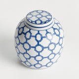 Napa Blue and white BB DYNASTY LINK LIDDED JAR