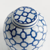 Napa Blue and white BB DYNASTY LINK LIDDED JAR