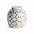 Napa Brown and white PROVINCE LINK LIDDED JAR