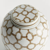 Napa Brown and white PROVINCE LINK LIDDED JAR