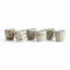 Napa Brown and white PROVINCE MINI FLOWER POTS, SET OF 6