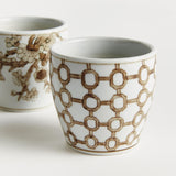 Napa Brown and white PROVINCE MINI FLOWER POTS, SET OF 6
