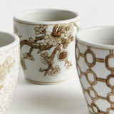 Napa Brown and white PROVINCE MINI FLOWER POTS, SET OF 6