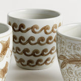 Napa Brown and white PROVINCE MINI FLOWER POTS, SET OF 6