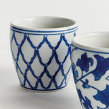 Napa Blue and white BARCLAY BUTERA DYNASTY MINI FLOWER POTS, SET OF 6
