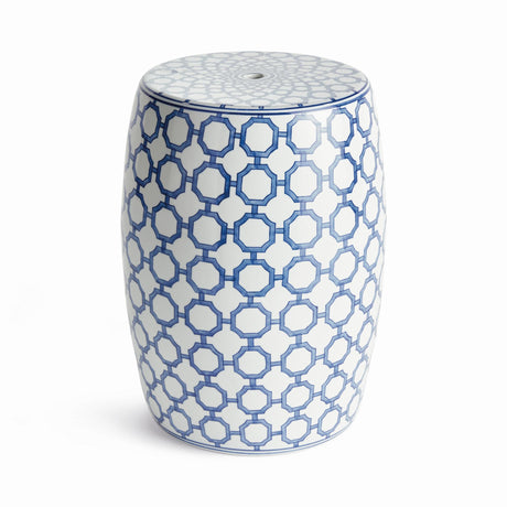 Napa Blue and white BARCLAY BUTERA DYNASTY LINK STOOL