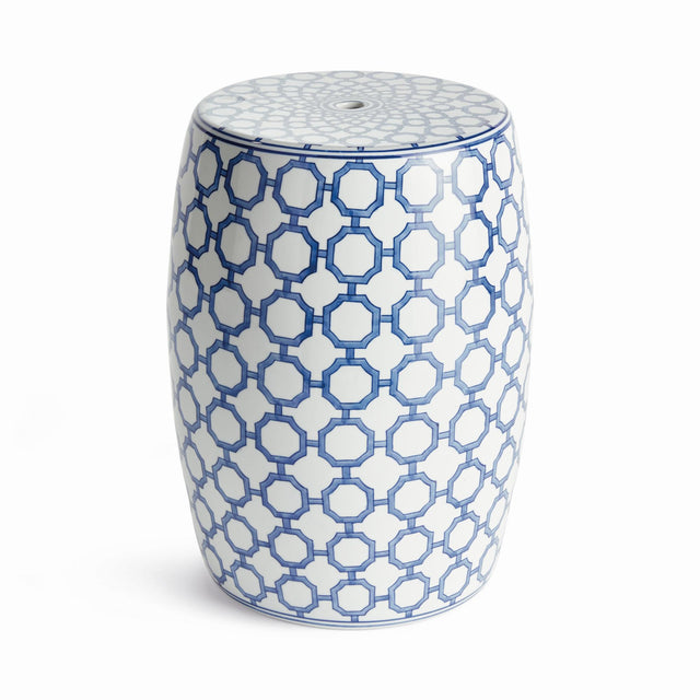 Napa Blue and white BARCLAY BUTERA DYNASTY LINK STOOL