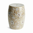 Napa Brown and white PROVINCE LOTUS STOOL