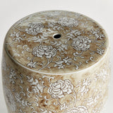 Napa Brown and white PROVINCE LOTUS STOOL
