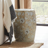 Napa Brown and white PROVINCE LOTUS STOOL