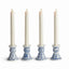 Napa Blue and white BARCLAY BUTERA DYNASTY MINI TAPER HOLDERS, SET OF 4